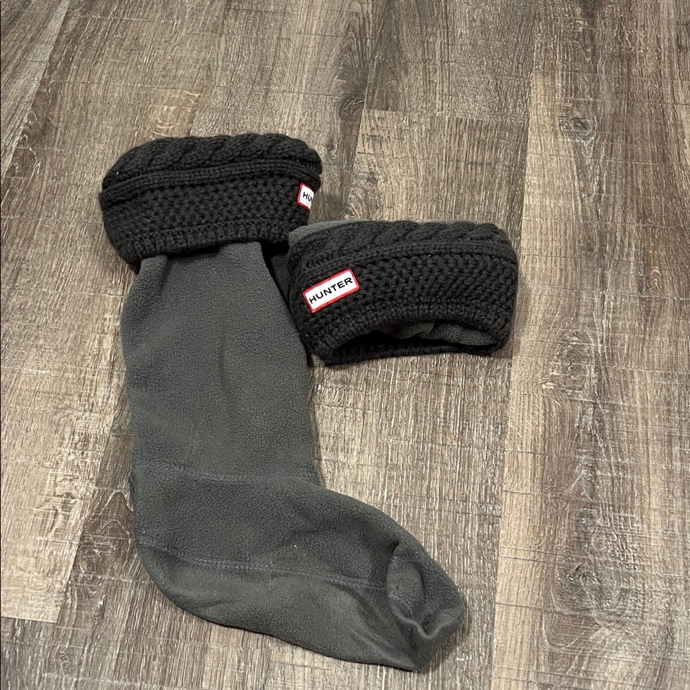 Hunter Women's Black Knit Cuff Socks